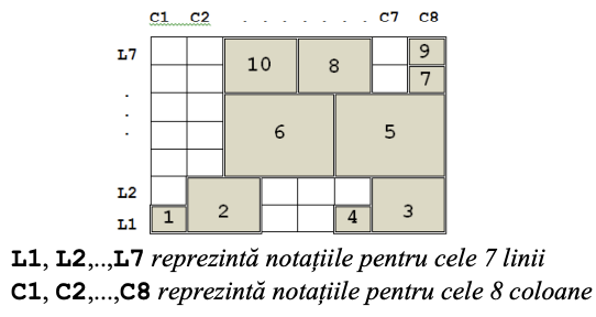 Figura 1 din enunțul original al problemei tetris.